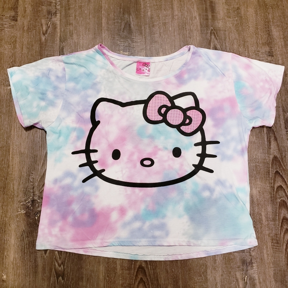 TIE DYE HELLO KITTY BOXY SHIRT S M L